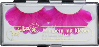 Produktbild von Jofrika Cosmetics künstliche Wimpern Federn Neon Pink 9,5 cm B-Wahl VE500 | 50 Stück
