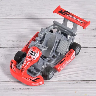 Obrázek produktu pro Slitinový model auta v měřítku 1:32, vysoká závodní motokára, tahací hračka (červená)