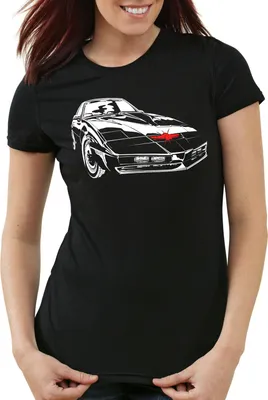 Produktbild von style3 K.I.T.T. Encounter Damen T-Shirt michael knight 2000 black rider, Größe:M