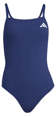 Zdjęcie produktu dla Strój kąpielowy damski adidas z cienkimi ramiączkami i wycięciem na plecach, kolor: granatowy (Team Navy Blue), rozmiar: 36
