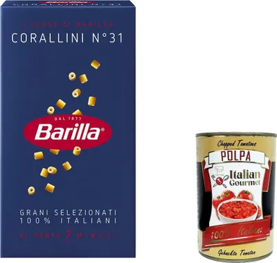 Produktbild von 20x Pasta Corallini Nr. 31 italienisch Nudeln 500 g pack + Italian Gourmet polpa 400g