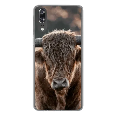 Produktbild von MuchoWow® Handyhülle Schutzhülle Hülle für Huawei P20 Schottischer Highlander - Mantel - Porträt Silikon Softcase Handy Hülle - Hardcover