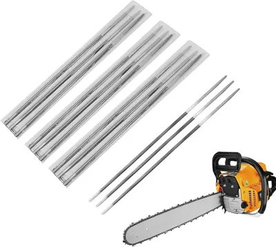 Imagen del producto de Limas para motosierras, 5/32 de pulgada, 12 unidades, duraderas, para trabajos en madera