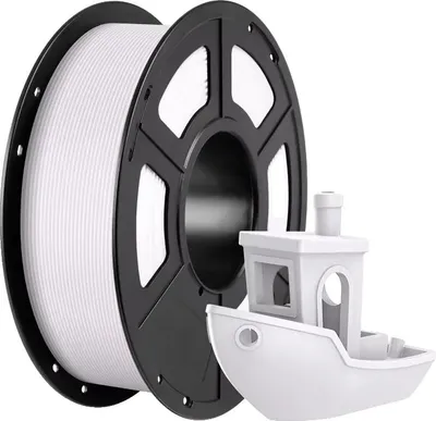 Zdjęcie produktu dla filament do drukarek 3D, średnica 1,75 mm, materiał o wysokiej precyzji, biały, 3 kg