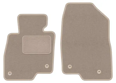 Produktbild von Velours-Fußmatten vorne für Mazda 3 III (BM) ab 2013 (Schrägheck/Limousine) – 2-tlg, Beige, passgenau – Wielganizator LUX