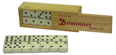 Produktbild von Longfield Games Hölzerne Domino Set Double 6 - verpackt