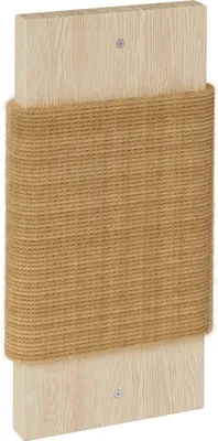 Produktbild von Katzenkratzbrett Kratzbrett Wandkratzbrett Kratzmatte Holz und Sisal 40 x 19 cm 9963