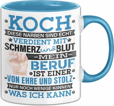 Produktbild von Koch Tasse Geschenk Bester Koch Sprüche (Blau)
