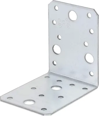 Zdjęcie produktu dla Alberts 846589 Łączniki kątowe, ocynkowane metodą Sendzimira, 90 x 90 x 65 mm, zestaw 25 sztuk