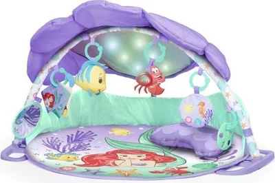 Obrázek produktu pro Hrací podložka pro miminka, Disney Baby Petite Sirène, aktivní oblouk, smyslové a hudební hračky, světelná řetěz