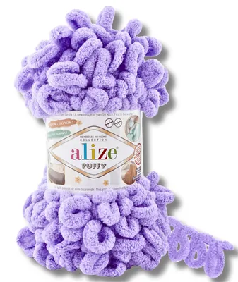 Immagine prodotto di Alize 1x 100 g Puffy Lana, tinta unita, uncinetto, lavoro a maglia (Lilla - 788)