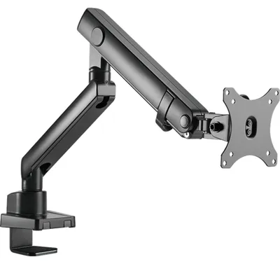 Produktbild von ICY BOX IB-MS313-T, Monitorständer mit Tischhalterung für einen Monitor bis zu 32" (81 cm), Klemme, 8 kg, 81,3 cm (32"), 75 x 75 mm, 100 x 100 mm, Schwarz