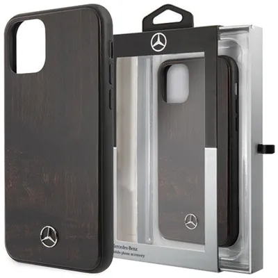 Zdjęcie produktu dla Etui Mercedes Wood Line do iPhone 11 Pro brązowy