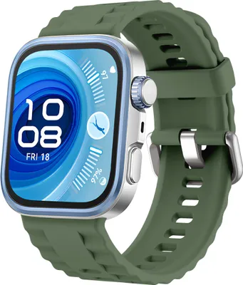 Produktbild von Strap-it Classic Silikonarmband mit Schnallenverschluss - passend für Huawei Watch Fit 3 / Watch Fit 4 / Watch Fit 4 Pro (dunkelgrün)