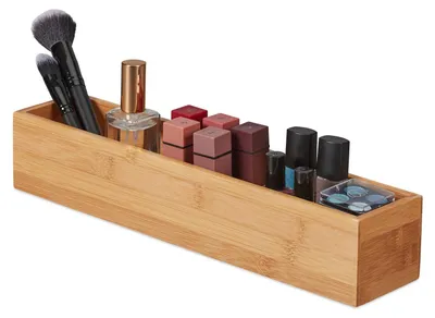 Produktbild von Aufbewahrungsbox Organizer Bambus - Länglich 38 x 7 x 8 cm - Natur