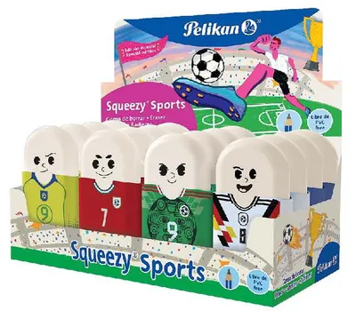 Image de Pelikan 400208878 Gomme en plastique Pelikan Squeezy Sports, en présentoir
