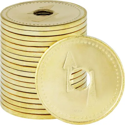 Produktbild von 50 x Blitz Wertmarke, 26mm Waschmarke passend für viele NZR Münzzeitzähler