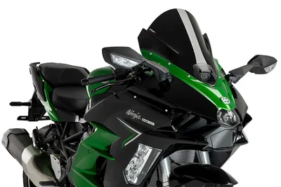Immagine prodotto di Cupolino PUIG z-racing nero omologato ABE per Kawasaki