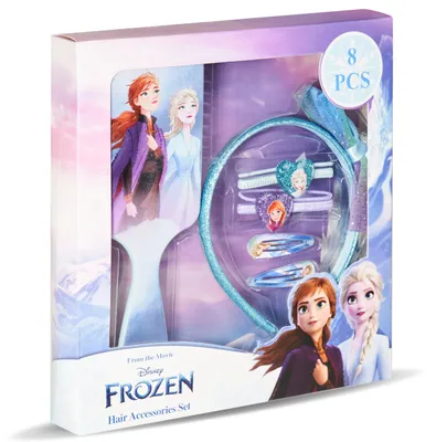 Produktbild von Frozen – Anna und Elsa Haarzubehör - eiskönigin haarschmuck haarspangen - zopf mit haargummi - Set Disney haarreif – Prinzessinnen-Kostüm – Geschenke assecoires kinder für Mädchen