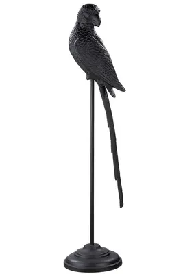 Image de Gilde Figur, Vogel, "Parrot", Aluminium, schwarz, VE 1, H. 97 cm, D. 21 cm 69004 4063387690048