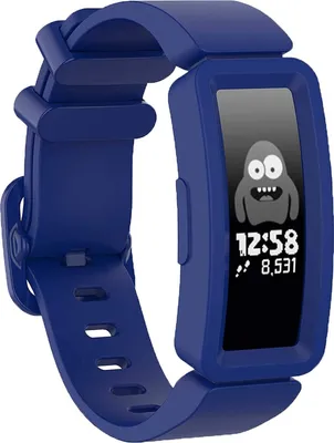 Produktbild von Strap-it Fitbit Ace 2 Silikonarmband (Dunkelblau)
