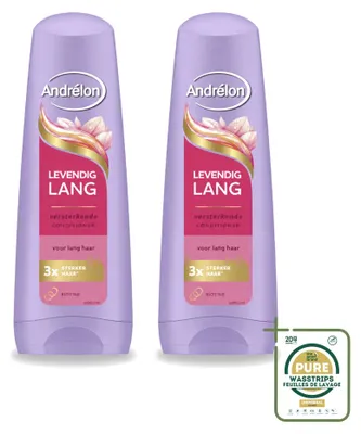 Imagen del producto de 2 acondicionadores Andrélon Levendig Lang - 200 ml - Paquete de ahorro - 2 unidades