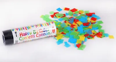 Produktbild von Konfettikanone Happy Birthday bunt 15 cm