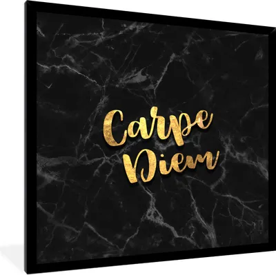 Produktbild von MuchoWow® Gerahmtes Poster Zitate - Sprichwörter - Gold - Marmor 40x40 cm - Poster mit Schwarzem Bilderrahmen Wandposter Rahmen Foto Bilder - Mit Rahmen - Wanddekoration Schlafzimmer