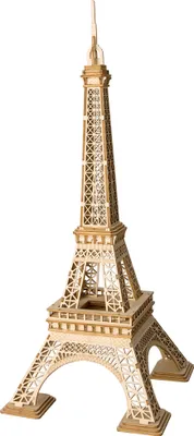 Produktbild von 3D-Holzpuzzle Eiffelturm - langanhaltender Puzzlespaß für Groß und Klein - Holzbausatz 121-teilig - einzigartig und kreativ
