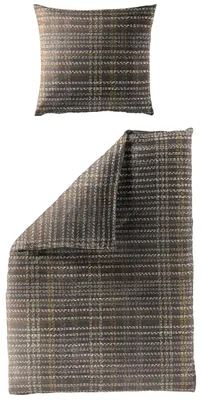 Produktbild von Bettwäsche Bierbaum Biber 4143-80 braun natur kariert 135x200