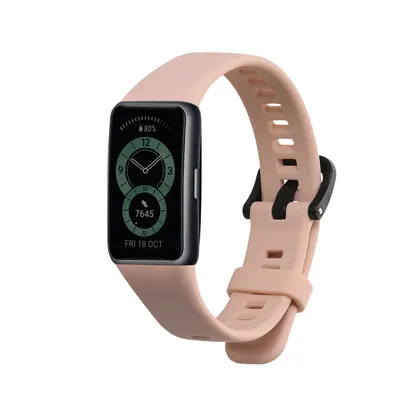 Produktbild von kwmobile Ersatzarmband kompatibel mit Huawei Band 6 Armband - Fitnesstracker Band aus Silikon in Altrosa