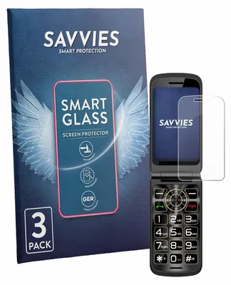 Produktbild von 3x Savvies Schutzglas Folie für Guwet G739 9H Panzer Schutzfolie Glas Displayschutz klar transparent