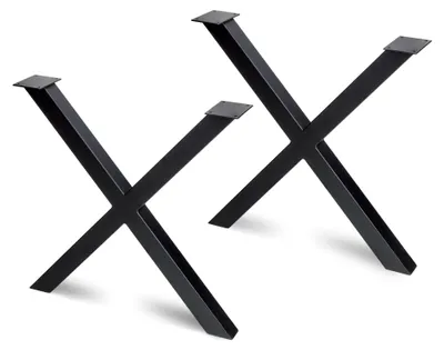 Obrázek produktu pro Sada nohou Cross pro stůl, 695 x 695 mm, černě lakované