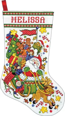 Productafbeelding van Design works santa slee kousen - Multi-Color