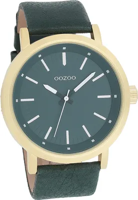 Produktbild von Oozoo Leder Damen Uhr matt Armbanduhr grün Elegant Oozoo Timepieces D2UOC8252A