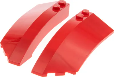 Produktbild von 2x Lego Kotflügel 8x3x2 rot rechts links Schrägstein gewölbt Auto 41749 41750
