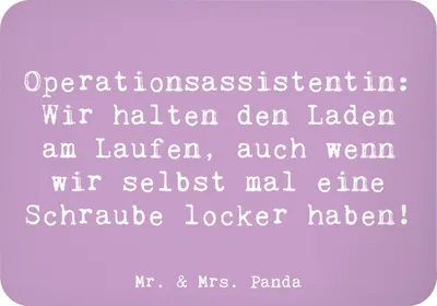 Produktbild von Mr. & Mrs. Panda Magnet Spruch Operationsassistentin Heldin - Lavendeltraum - Geschenk, Geschenke für Berufstätige, Notizhalter, kreative, haftmagnet, whiteboardmagnet