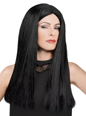 Produktbild von Morticia Addams - Kostüm Perücke für Fasching