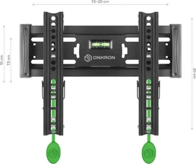 Immagine prodotto di Supporto da parete ONKRON TM4-B, 17" - 43", 36 kg, nero