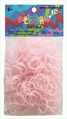 Produktbild von Rainbow Loom / 300 Gummibänder + 12 Clips / Farbe: pink