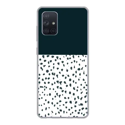 Produktbild von MuchoWow® Handyhülle Schutzhülle Hülle für Samsung Galaxy A51 5G Polka dots - Schwarz - Weiß Silikon Softcase Handy Hülle - Abbildung