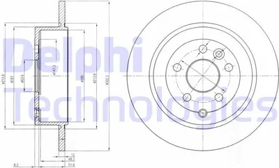 Produktbild von 2x DELPHI Bremsscheibe BG4124C für LAND ROVER Freelander 2 SUV (L359) 66mm 302mm