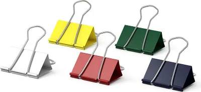 Produktbild von Foldback Klammern 19mm Metall 12 Stück Bunt