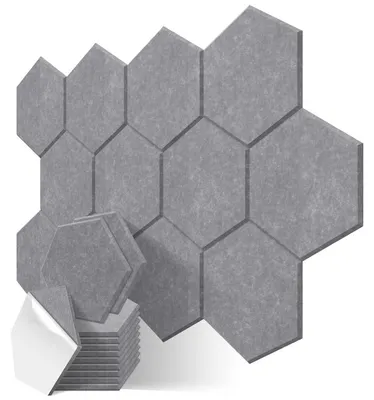 Produktbild von Akustikpaneel Schallschutzpaneel Wandpaneel - 30 x 26 x 1 cm - Grau - Für Heimbüro und Studio