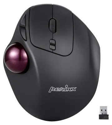 Produktbild von PERIMICE-717 Kabellose Programmierbare Trackball Maus 34mm Trackball 400 1000 DPI 7 Tasten 5 Programmierbar Kabellos