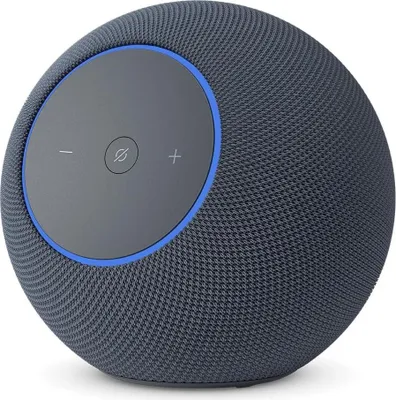 Obrázek produktu pro Amazon Echo Studio (2025), Amazon Alexa, Kulovitý, Černá, Německý, Angličtina, Španělština, Francouzština, Italština, Dolby Atmos, 9,5 cm
