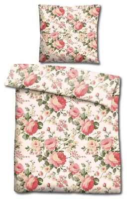 Produktbild von CloudComfort Basic Mikrofaser Bettwäsche Camelie 135 x 200 + 80 x 80 cm