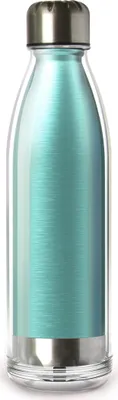 Productafbeelding van Asobu Viva la Vie, fles, blauwgroen, acrylglas, roestvrij staal, effen kleur, 525 ml