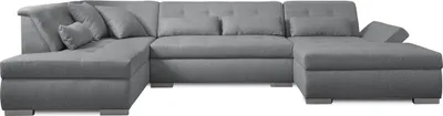 Image de Lisa Design Vermont - canapé panoramique d'angle gauche - 7 places - XXL , Gris clair
