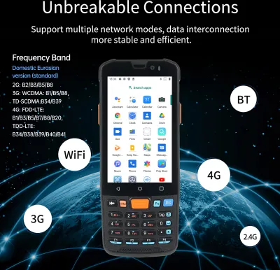 Obrázek produktu pro Bisofice KP36 Android 11.0 Handheld Mobile PDA Terminal Machine Data Collector Inventory Machine Funkce NFC 4G WiFi BT Network se 4palcovým dotykovým displejem 1300W Zadní kamera pro malé firmy Skladové zásoby Logistika maloobchodní POS systém